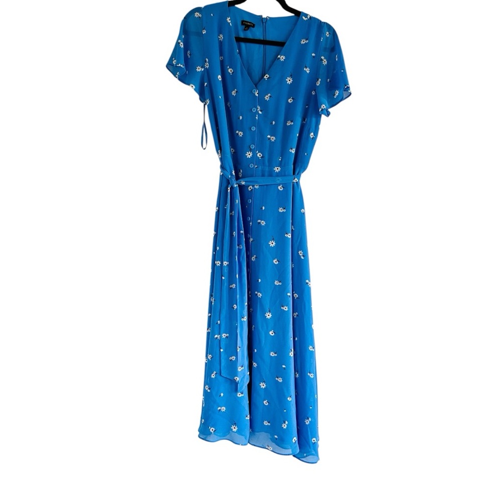 Talbots Easter Spring Blue Floral Women's Dress.Size 4.